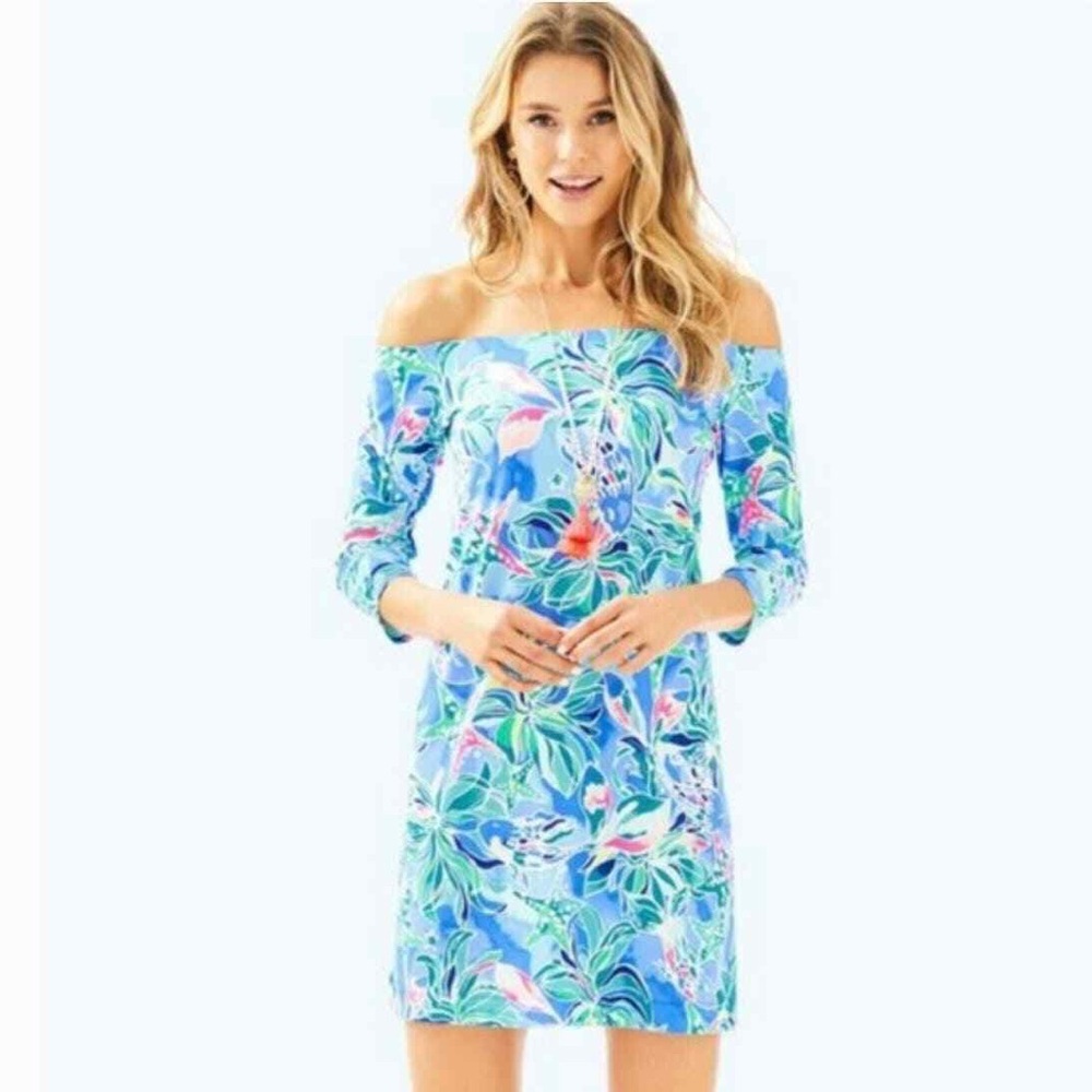 Gorgeous Lilly Pulitzer Laurana off the shoulder dress XS